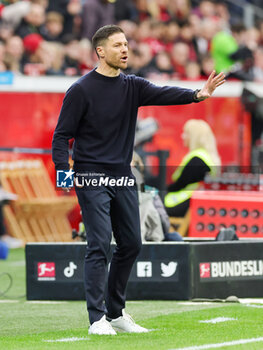 2024-03-30 - Coach Xabi Alonso of Bayer Leverkusen during the German championship Bundesliga football match between Bayer 04 Leverkusen and TSG Hoffenheim on March 30, 2024 at BayArena in Leverkusen, Germany - FOOTBALL - GERMAN CHAMP - LEVERKUSEN V HOFFENHEIM - GERMAN BUNDESLIGA - SOCCER