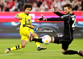 2024-03-30 - Karim Adeyemi of Borussia Dortmund scores a goal 0-1 during the German championship Bundesliga football match between Bayern Munich and Borussia Dortmund on March 30, 2024 at Allianz Arena in Munich, Germany - FOOTBALL - GERMAN CHAMP - BAYERN MUNICH V DORTMUND - GERMAN BUNDESLIGA - SOCCER