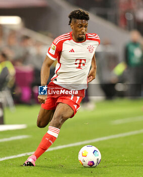 2024-03-30 - Kingsley Coman of Bayern Munich during the German championship Bundesliga football match between Bayern Munich and Borussia Dortmund on March 30, 2024 at Allianz Arena in Munich, Germany - FOOTBALL - GERMAN CHAMP - BAYERN MUNICH V DORTMUND - GERMAN BUNDESLIGA - SOCCER