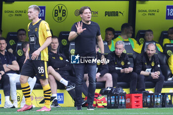 2024-04-06 - Coach of Borussia Dortmund Edin Terzic during the German championship Bundesliga football match between Borussia Dortmund and VfB Stuttgart on April 6, 2024 at Signal Iduna Park in Dortmund , Germany - FOOTBALL - GERMAN CHAMP - DORTMUND V STUTTGART - GERMAN BUNDESLIGA - SOCCER