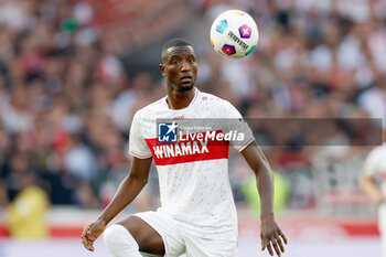 2024-04-13 - Serhou Guirassy of Stuttgart during the German championship Bundesliga football match between VfB Stuttgart and Eintracht Frankfurt on April 13, 2024 at MHPArena in Stuttgart, Germany - FOOTBALL - GERMAN CHAMP - STUTTGART V FRANKFURT - GERMAN BUNDESLIGA - SOCCER