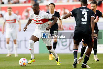 2024-04-13 - Serhou Guirassy of Stuttgart during the German championship Bundesliga football match between VfB Stuttgart and Eintracht Frankfurt on April 13, 2024 at MHPArena in Stuttgart, Germany - FOOTBALL - GERMAN CHAMP - STUTTGART V FRANKFURT - GERMAN BUNDESLIGA - SOCCER