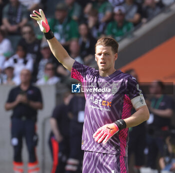 2024-04-13 - Jonas Omlin of Borussia Mönchengladbach during the German championship Bundesliga football match between Borussia Mönchengladbach and Borussia Dortmund on April 13, 2024 at Borussia-Park in Mönchengladbach, Germany - FOOTBALL - GERMAN CHAMP - MONCHENGLADBACH V DORTMUND - GERMAN BUNDESLIGA - SOCCER