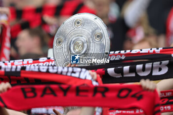 2024-05-18 - Bayer Leverkusen fans celebrating the German championship title after the German championship Bundesliga football match between Bayer 04 Leverkusen and FC Augsburg on May 18, 2024 at BayArena in Leverkusen, Germany - FOOTBALL - GERMAN CHAMP - LEVERKUSEN V AUGSBURG - GERMAN BUNDESLIGA - SOCCER