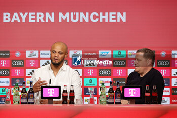 2024-05-30 - Vincent Kompany during his presentation as a new head coach of Bayern Munich and Bayern Munich director of sport Max Eberl on May 30, 2024 in Munich, Germany - FOOTBALL - PRESENTATION HEAD COACH VINCENT KOMPANY IN BAYERN MUNICH - GERMAN BUNDESLIGA - SOCCER