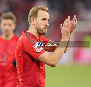 2024-11-22 - Harry Kane of Bayern Munich at full time during the German championship Bundesliga football match between Bayern Munich and Augsburg on 22 November 2024 at Allianz Arena in Munich, Germany - FOOTBALL - GERMAN CHAMP - BAYERN MUNICH V AUGSBURG - GERMAN BUNDESLIGA - SOCCER