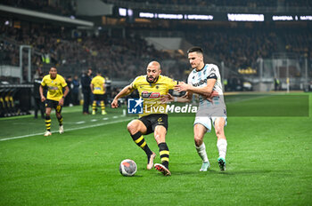 2024-02-18 - 5 Nordin Amrabat of AEK FC is playing during the Greek Super League, Round 23, match between AEK FC and Kifissia at OPAP Arena Stadium, on February 18, in Athens, Greece - AEK FC VS KIFISSIA - GREEK SUPER LEAGUE - SOCCER