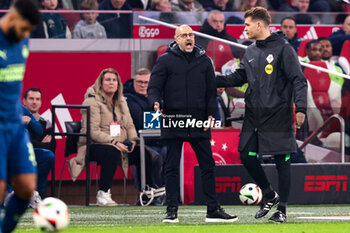 2024-02-03 - Coach Peter Bosz of PSV during the Netherlands championship Eredivisie football match between AFC Ajax and PSV on February 3, 2024 at Johan Cruijff ArenA in Amsterdam, Netherlands - FOOTBALL - NETHERLANDS CHAMP - AJAX V PSV - NETHERLANDS EREDIVISIE - SOCCER