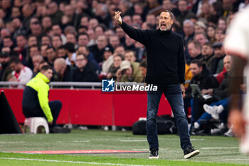 2024-02-03 - Coach John van 't Schip of AFC Ajax during the Netherlands championship Eredivisie football match between AFC Ajax and PSV on February 3, 2024 at Johan Cruijff ArenA in Amsterdam, Netherlands - FOOTBALL - NETHERLANDS CHAMP - AJAX V PSV - NETHERLANDS EREDIVISIE - SOCCER
