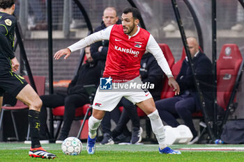 2024-02-04 - Vangelis Pavlidis of AZ during the Netherlands championship Eredivisie football match between AZ and Feyenoord on February 4, 2024 at AFAS Stadion in Alkmaar, Netherlands - FOOTBALL - NETHERLANDS CHAMP - AZ V FEYENOORD - NETHERLANDS EREDIVISIE - SOCCER
