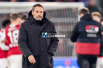 2024-02-25 - Head Coach John van t Schip of AFC Ajax looks dejected during the Netherlands championship Eredivisie football match between AZ and AFC Ajax on February 25, 2024 at AFAS Stadion in Alkmaar, Netherlands - FOOTBALL - NETHERLANDS CHAMP - AZ V AJAX - NETHERLANDS EREDIVISIE - SOCCER