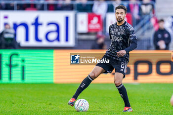 2024-02-25 - Devyne Rensch of AFC Ajax during the Netherlands championship Eredivisie football match between AZ and AFC Ajax on February 25, 2024 at AFAS Stadion in Alkmaar, Netherlands - FOOTBALL - NETHERLANDS CHAMP - AZ V AJAX - NETHERLANDS EREDIVISIE - SOCCER