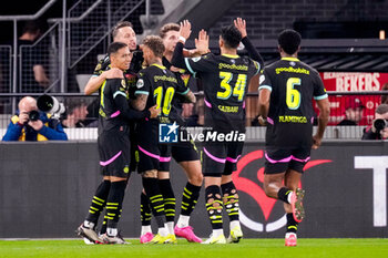 2024-10-19 - Luuk de Jong of PSV celebrates after scoring his goal during the Netherlands championship, Eredivisie football match between AZ Alkmaar and PSV Eindhoven on October 19, 2024 at AFAS Stadion in Alkmaar, Netherlands - FOOTBALL - NETHERLANDS CHAMP - AZ V PSV - NETHERLANDS EREDIVISIE - SOCCER