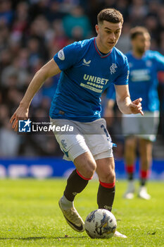 2024-04-07 - Thomas Lawrence of Rangers during the Scottish championship, Cinch Premiership football match between Rangers and Celtic on 7 April 2024 at Ibrox in Glasgow, Scotland - FOOTBALL - SCOTTISH CHAMP - RANGERS V CELTIC - SCOTTISH PREMIERSHIP - SOCCER