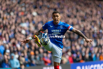 2024-04-07 - James Tavernier of Rangers FC during the Scottish championship, Cinch Premiership football match between Rangers and Celtic on 7 April 2024 at Ibrox in Glasgow, Scotland - FOOTBALL - SCOTTISH CHAMP - RANGERS V CELTIC - SCOTTISH PREMIERSHIP - SOCCER