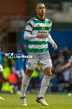 2024-04-07 - Adam Idah of Celtic FC during the Scottish championship, Cinch Premiership football match between Rangers and Celtic on 7 April 2024 at Ibrox in Glasgow, Scotland - FOOTBALL - SCOTTISH CHAMP - RANGERS V CELTIC - SCOTTISH PREMIERSHIP - SOCCER