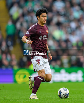 04/05/2024 - Yutaro Oda of Hearts during the Scottish championship Premiership football match between Celtic and Heart of Midlothian on 4 May 2024 at Celtic Park IN Glasgow, Scotland - FOOTBALL - SCOTTISH CHAMP - CELTIC V HEART OF MIDLOTHIAN - SCOTTISH PREMIERSHIP - CALCIO