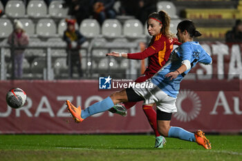 2024-01-13 - Benedetta Glionna of A.S. Roma Women and Sara Caiazzo of Pomigliano Calcio Femminile during the 12th day of the Serie A Championship between A.S. Roma Women vs Pomigliano Calcio Femminile on 13 January 2024 at the Tre Fontane Stadium in Rome, Italy. - AS ROMA VS POMIGLIANO WOMEN - ITALIAN SERIE A WOMEN - SOCCER