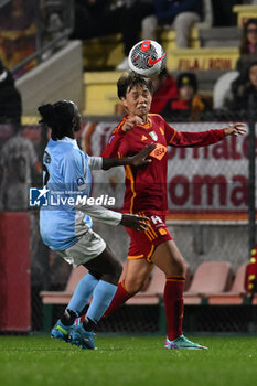 2024-01-13 - Violah Nambi of Pomigliano Calcio Femminile and Moeka Minami of A.S. Roma Women during the 12th day of the Serie A Championship between A.S. Roma Women vs Pomigliano Calcio Femminile on 13 January 2024 at the Tre Fontane Stadium in Rome, Italy. - AS ROMA VS POMIGLIANO WOMEN - ITALIAN SERIE A WOMEN - SOCCER
