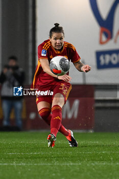 2024-01-13 - Elena Linari of A.S. Roma Women during the 12th day of the Serie A Championship between A.S. Roma Women vs Pomigliano Calcio Femminile on 13 January 2024 at the Tre Fontane Stadium in Rome, Italy. - AS ROMA VS POMIGLIANO WOMEN - ITALIAN SERIE A WOMEN - SOCCER