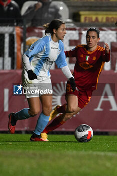 2024-01-13 - Martina Fusini of Pomigliano Calcio Femminile and Lucia Di Guglielmo of A.S. Roma Women during the 12th day of the Serie A Championship between A.S. Roma Women vs Pomigliano Calcio Femminile on 13 January 2024 at the Tre Fontane Stadium in Rome, Italy. - AS ROMA VS POMIGLIANO WOMEN - ITALIAN SERIE A WOMEN - SOCCER