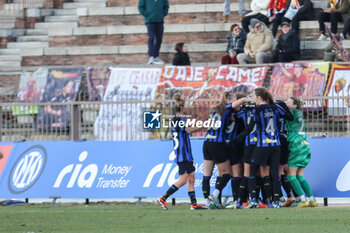 2024-01-20 - Goal of Elisa Polli of Inter and team celebration - FC INTERNAZIONALE WOMEN VS AS ROMA - ITALIAN SERIE A WOMEN - SOCCER