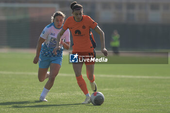 2024-01-27 - Agnese Bonfantini of FC Internazionale competes for the ball with Giulia Giacobbo of SSC Napoli Soccer - Women Serie A Match Between Napoli Femminile vs FC Internazionale - NAPOLI FEMMINILE VS FC INTERNAZIONALE WOMEN - ITALIAN SERIE A WOMEN - SOCCER