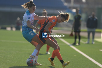 2024-01-27 - Alice Corelli of SSC Napoli competes for the ball with Andrine Tomter of FC Internazionale Soccer - Women Serie A Match Between Napoli Femminile vs FC Internazionale - NAPOLI FEMMINILE VS FC INTERNAZIONALE WOMEN - ITALIAN SERIE A WOMEN - SOCCER