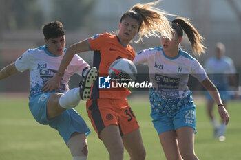2024-01-27 - Paola Di Marino of SSC Napoli competes for the ball with Michela Cambiaghi of FC Internazionale Soccer - Women Serie A Match Between Napoli Femminile vs FC Internazionale - NAPOLI FEMMINILE VS FC INTERNAZIONALE WOMEN - ITALIAN SERIE A WOMEN - SOCCER