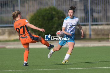 2024-01-27 - Henrietta Csiszar of FC Internazionale competes for the ball with the referee Sofia Bertucci of SSC Napoli Soccer - Women Serie A Match Between Napoli Femminile vs FC Internazionale - NAPOLI FEMMINILE VS FC INTERNAZIONALE WOMEN - ITALIAN SERIE A WOMEN - SOCCER