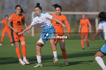 2024-01-27 - Valentina Gallazzi of SSC Napoli competes for the ball with Beatrice Merlo of FC Internazionale Soccer - Women Serie A Match Between Napoli Femminile vs FC Internazionale - NAPOLI FEMMINILE VS FC INTERNAZIONALE WOMEN - ITALIAN SERIE A WOMEN - SOCCER