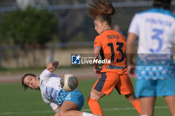 2024-01-27 - Beatrice Merlo of FC Internazionale competes for the ball with Gina Chmielinski of SSC Napoli Soccer - Women Serie A Match Between Napoli Femminile vs FC Internazionale - NAPOLI FEMMINILE VS FC INTERNAZIONALE WOMEN - ITALIAN SERIE A WOMEN - SOCCER