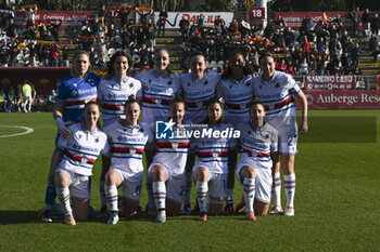 2024-01-27 - U.C. Sampdoria Women line up for a team photograph during the 14th day of the Serie A Championship between A.S. Roma Women vs U.C. Sampdoria Women on 27 January 2024 at the Tre Fontane Stadium in Rome, Italy. - AS ROMA VS UC SAMPDORIA - ITALIAN SERIE A WOMEN - SOCCER