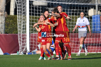 2024-01-27 - Giada Greggi of A.S. Roma Women celebrates after scoring 2-0 during the 14th day of the Serie A Championship between A.S. Roma Women vs U.C. Sampdoria Women on 27 January 2024 at the Tre Fontane Stadium in Rome, Italy. - AS ROMA VS UC SAMPDORIA - ITALIAN SERIE A WOMEN - SOCCER
