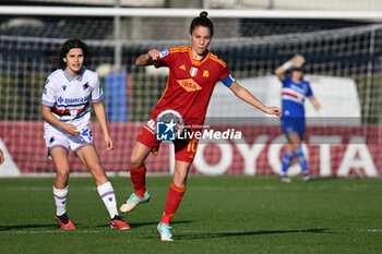 2024-01-27 - Manuela Giugliano of A.S. Roma Women during the 14th day of the Serie A Championship between A.S. Roma Women vs U.C. Sampdoria Women on 27 January 2024 at the Tre Fontane Stadium in Rome, Italy. - AS ROMA VS UC SAMPDORIA - ITALIAN SERIE A WOMEN - SOCCER