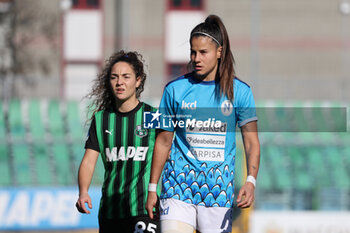 2024-02-03 - Maria Luisa Filangeri of US Sassuolo and Elisa Del Estal Mateu of Napoli Women during the Women's Serie A match between Sassuolo Women and Napoli Women at Stadio Enzo Ricci Sassuolo on February 3, 2024 in Sassuolo, Italy. - US SASSUOLO VS NAPOLI FEMMINILE - ITALIAN SERIE A WOMEN - SOCCER