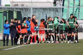 2024-02-03 - Sassuolo Women celebrates with team mates after scoring a second half give the side a 0-1 lead during the Serie A Femminile match between Sassuolo Women and Napoli Women at Stadio Enzo Ricci Sassuolo on February 3, 2024 in Sassuolo, Italy. - US SASSUOLO VS NAPOLI FEMMINILE - ITALIAN SERIE A WOMEN - SOCCER