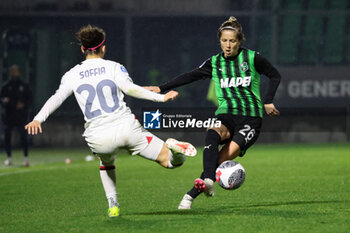 2024-02-10 - Angelica Soffia of Milan Women clashes with Lana Clelland of Sassuolo Women during the Serie A Femminile match between Milan Women and Sassuolo Women at Stadio Enzo Ricci Sassuolo on February 10, 2024 in Sassuolo, Italy. - US SASSUOLO VS AC MILAN - ITALIAN SERIE A WOMEN - SOCCER