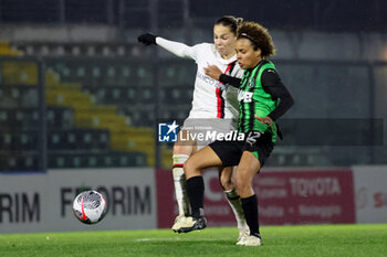 2024-02-10 - Andrea Staskova of Milan Women clashes with Kassandra Missipo of Sassuolo Women during the Serie A Femminile match between Milan Women and Sassuolo Women at Stadio Enzo Ricci Sassuolo on February 10, 2024 in Sassuolo, Italy. - US SASSUOLO VS AC MILAN - ITALIAN SERIE A WOMEN - SOCCER