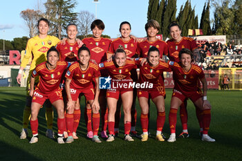 2024-02-13 - A.S. Roma Women line up for a team photograph during the 17th day of the Serie A Championship between A.S. Roma Women vs U.S. Sassuolo Calcio on 13 February 2024 at the Tre Fontane Stadium in Rome, Italy. - AS ROMA VS US SASSUOLO - ITALIAN SERIE A WOMEN - SOCCER