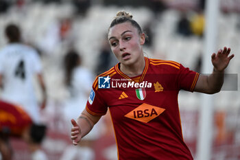 2024-02-13 - Giada Greggi of A.S. Roma Women during the 17th day of the Serie A Championship between A.S. Roma Women vs U.S. Sassuolo Calcio on 13 February 2024 at the Tre Fontane Stadium in Rome, Italy. - AS ROMA VS US SASSUOLO - ITALIAN SERIE A WOMEN - SOCCER