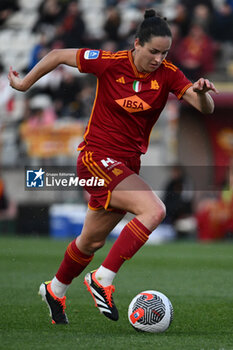 2024-02-13 - Evelyne Viens of A.S. Roma Women during the 17th day of the Serie A Championship between A.S. Roma Women vs U.S. Sassuolo Calcio on 13 February 2024 at the Tre Fontane Stadium in Rome, Italy. - AS ROMA VS US SASSUOLO - ITALIAN SERIE A WOMEN - SOCCER