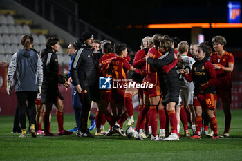 2024-02-13 - A.S. Roma Women celebrates the victory during the 17th day of the Serie A Championship between A.S. Roma Women vs U.S. Sassuolo Calcio on 13 February 2024 at the Tre Fontane Stadium in Rome, Italy. - AS ROMA VS US SASSUOLO - ITALIAN SERIE A WOMEN - SOCCER
