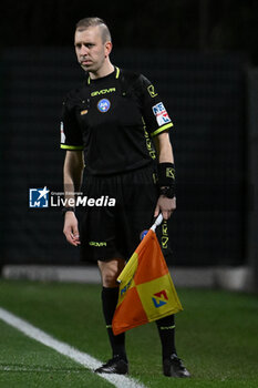 2024-02-13 - Assistant Referee Gian Marco Cardinali during the 17th day of the Serie A Championship between A.S. Roma Women vs U.S. Sassuolo Calcio on 13 February 2024 at the Tre Fontane Stadium in Rome, Italy. - AS ROMA VS US SASSUOLO - ITALIAN SERIE A WOMEN - SOCCER