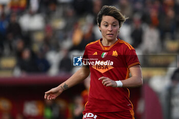2024-02-13 - Valentina Giacinti of A.S. Roma Women during the 17th day of the Serie A Championship between A.S. Roma Women vs U.S. Sassuolo Calcio on 13 February 2024 at the Tre Fontane Stadium in Rome, Italy. - AS ROMA VS US SASSUOLO - ITALIAN SERIE A WOMEN - SOCCER