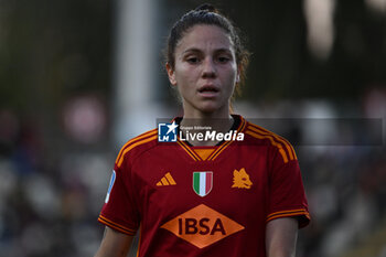 2024-02-13 - Manuela Giugliano of A.S. Roma Women during the 17th day of the Serie A Championship between A.S. Roma Women vs U.S. Sassuolo Calcio on 13 February 2024 at the Tre Fontane Stadium in Rome, Italy. - AS ROMA VS US SASSUOLO - ITALIAN SERIE A WOMEN - SOCCER