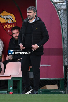 2024-02-13 - Alessandro Spugna of A.S. Roma Women during the 17th day of the Serie A Championship between A.S. Roma Women vs U.S. Sassuolo Calcio on 13 February 2024 at the Tre Fontane Stadium in Rome, Italy. - AS ROMA VS US SASSUOLO - ITALIAN SERIE A WOMEN - SOCCER