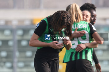 2024-02-17 - Daniela Sabatino of Sassuolo Women celebrates after scoring a half give the side a 2-0 lead during the Serie A Femminile match between Sassuolo Women and Sampdoria Women at Stadio Enzo Ricci Sassuolo on February 17, 2024 in Sassuolo, Italy. - US SASSUOLO VS UC SAMPDORIA - ITALIAN SERIE A WOMEN - SOCCER