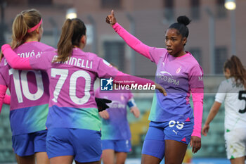 2024-01-18 - Chante-Mary Domping (Milan Women) celebrate after goal - US SASSUOLO VS AC MILAN - WOMEN ITALIAN CUP - SOCCER