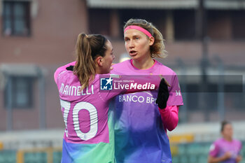 2024-01-18 - Gloria Marinelli (Milan Women) and Kamila Dubcova (Milan Women) celebrate after goal - US SASSUOLO VS AC MILAN - WOMEN ITALIAN CUP - SOCCER